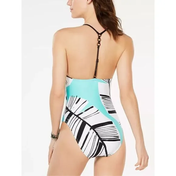 NEW. Trina Turk palm leaf one piece.Size 8. Retails. $164